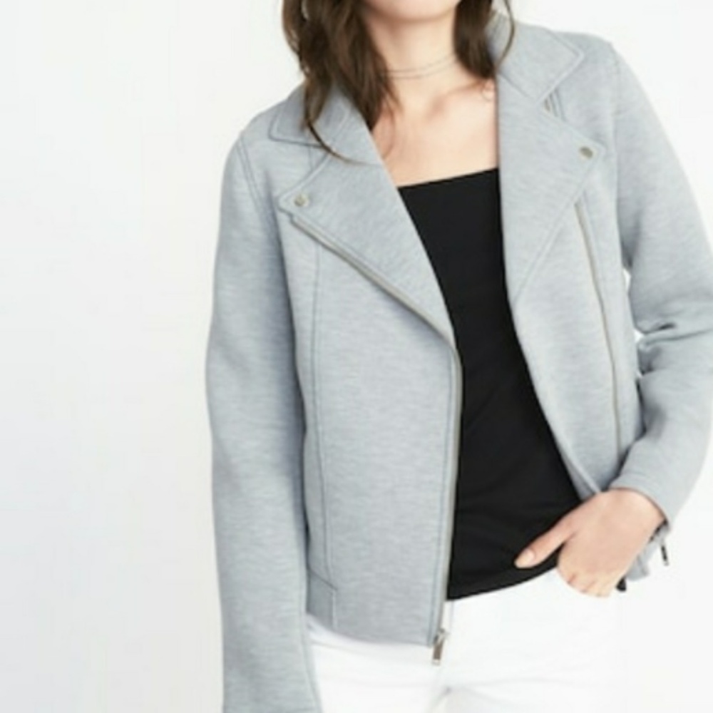 NWT Old Navy scuba knit moto jacket, Small